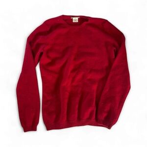 Neiman Marcus Red 100% cashmere crew neck sweater small